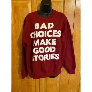 Burgundy logo oversized sweatshirt.